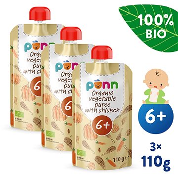

SALVEST Ponn BIO Kuřátko se zeleninovým pyré 3× 110 g