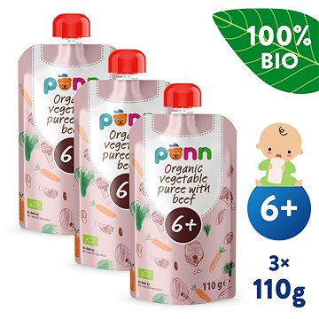 

SALVEST Ponn BIO Hovězí maso se zeleninovým pyré 3× 100 g