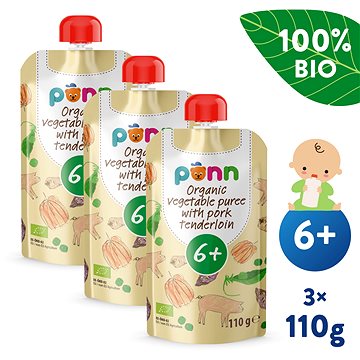 

SALVEST Ponn BIO Vepřová panenka se zeleninovým pyré 3× 110 g