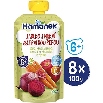 

HAMÁNEK jablko s mrkví a červenou řepou 8× 100 g