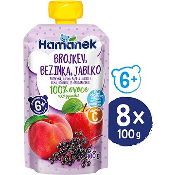 

HAMÁNEK Broskev a bezinka 8× 100 g
