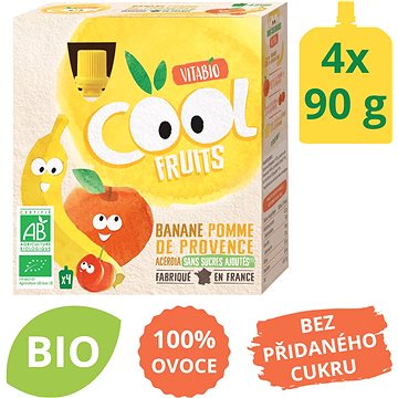 Vitabio Fruit Organic Pouches Cool Fruits Apple Banana And Acerola 4 90g Baby Food Alza Cz