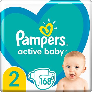 PAMPERS Active Baby vel. 2, 168 ks - Dětské pleny