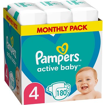 oneerlijk wassen Overweldigend PAMPERS Active Baby size 4, Monthly Pack 180 pcs - Baby Nappies | Alza.cz