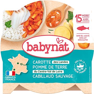 

BABYNAT Mrkev a brambory s treskou 260 g