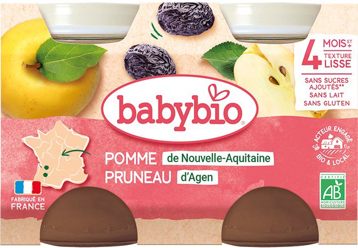 

BABYBIO Jablko švestka 2× 130 g