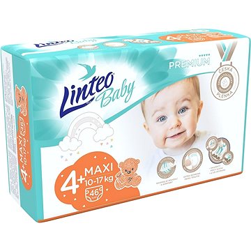 

LINTEO Baby Prémium MAXI+ (10–17 kg) 46 ks
