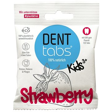 

DentTabs dětská zubní pasta v tabletách s fluoridem jahoda 125 ks