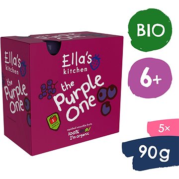 

Ella's Kitchen BIO Purple One ovocné pyré s černým rybízem 5× 90 g