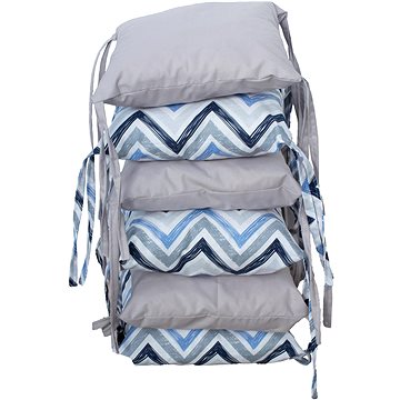 

BabyTýpka polštářkový mantinel - Cikcak Blue Grey