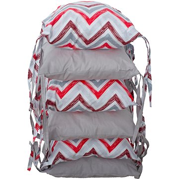 

BabyTýpka polštářkový mantinel - Cikcak Red Grey