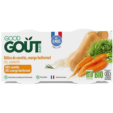 

Good Gout BIO Pyré z máslové dýně a mrkve (2× 190 g)