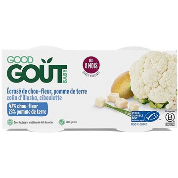 

Good Gout BIO Treska pestrá s květákem a brambůrky (2× 190 g)