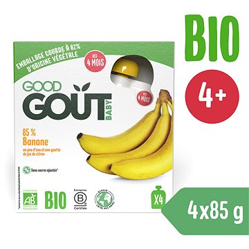 Good Gout BIO Banán (4× 85 g) - Příkrm