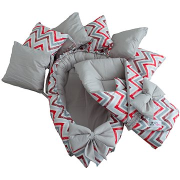 

BabyTýpka sada S - Cikcak Red Grey