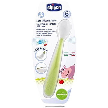 

Chicco lžička silikon Soft 6 m+, zelená