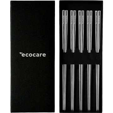 

ECOCARE Kovové Sushi Hůlky Box Silver 10 ks