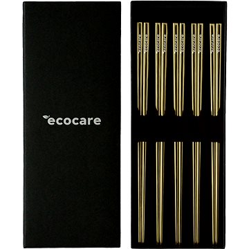 

ECOCARE Kovové Sushi Hůlky Box Gold 10 ks