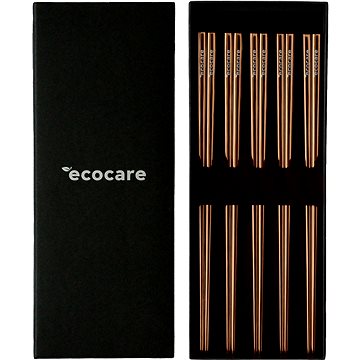 

ECOCARE Kovové Sushi Hůlky Box Rose Gold 10 ks