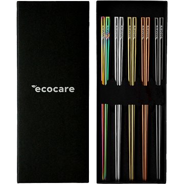 

ECOCARE Kovové Sushi Hůlky Box Mix (Silver, Gold, Rose, Rainbow, Black) 10 ks