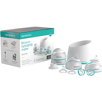 

NANOBÉBÉ startovací sada lahví na mléko, tyrkysová