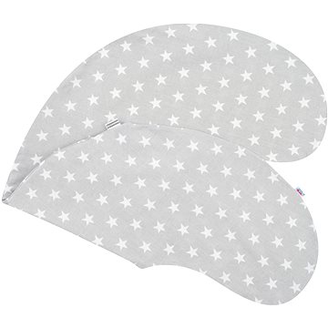 

NEW BABY povlak na kojící polštář hvězdičky šedý