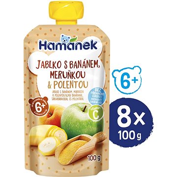 

HAMÁNEK Jablko s banánem, meruňkou a polentou 8× 100 g
