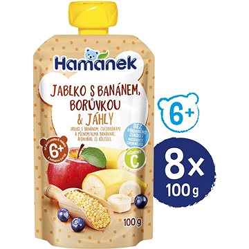 

HAMÁNEK Jablko s banánem, borůvkou a jáhly 8x 100g