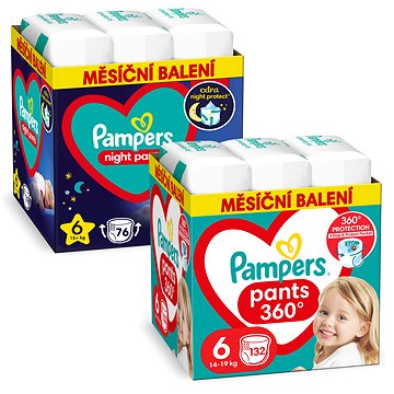 

PAMPERS Pants vel. 6 (132 ks) + Night Pants vel. 6 (76 ks)