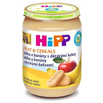 Hipp bio jablká a banány s detskými keksami 17