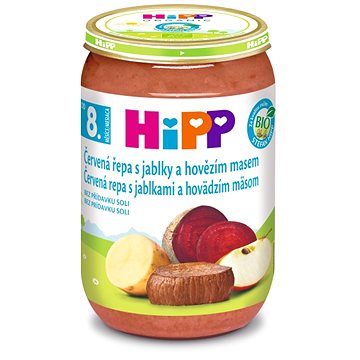 

HIPP BIO Červená řepa s jablky a hovězím masem 8 m+, 220 g