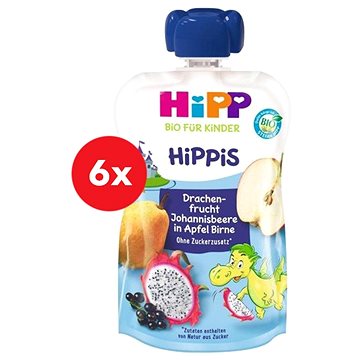 

HiPP BIO Hippies Jablko-Hruška-Dračí ovoce -Černý rybíz 6× 100 g