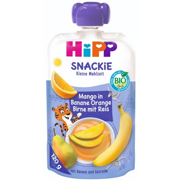 

HiPP BIO Snackie Hruška-Pomeranč-Mango-Banán-Rýže 6× 120 g