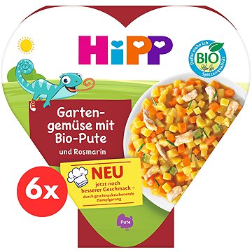 

HiPP BIO Zelenina ze zahrádky s BIO krůtím masem a rozmarýnem 6× 250 g