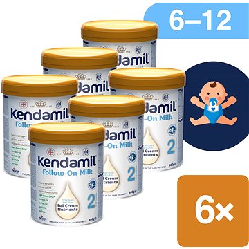 Kendamil pokračovací mléko 2 DHA+ (6× 800 g) - Kojenecké mléko