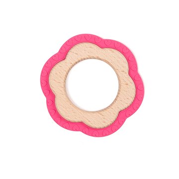 

Bo Jungle kousátko B-Teether Flower Wood Pink