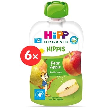 

HiPP BIO Hippies kapsička Hruška - Jablko 6×100 g