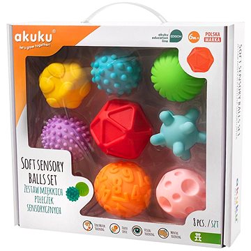 

AKUKU sada senzorických míčků barevné 8 ks