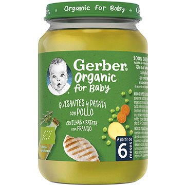 

GERBER ORGANIC dětský příkrm hrášek s bramborami a kuřecím masem 190 g