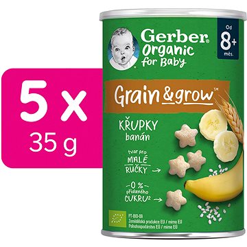 

GERBER Organic křupky banánové 5× 35 g