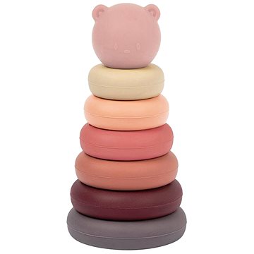 

NATTOU Stohovací pyramida silikonová Pink 16 cm