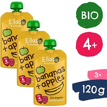 

Ella's Kitchen BIO Jablko a banán 3× 120 g