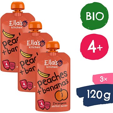 

Ella's Kitchen BIO Banán s broskví 3× 120 g