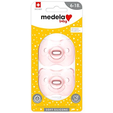 

MEDELA Baby měkký celosilikonový dudlík Girl 6–18 m, 2 ks