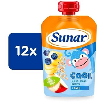 

Sunar Cool ovocná kapsička borůvka, banán, ovesné vločky 12× 110 g