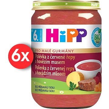 

HiPP BIO Malý Gurmán Polévka z červené řepy s hovězím masem 6× 190 g