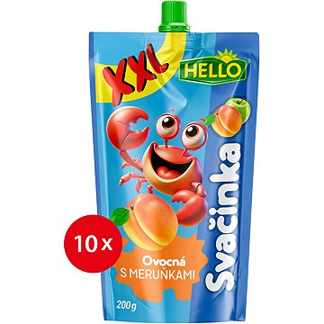 

HELLO XXL ovocná kapsička s meruňkami 10× 200 g