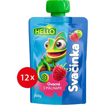 

HELLO ovocná kapsička s malinami 12× 100 g