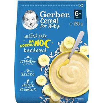 

GERBER Cereal mléčná kaše Dobrou noc banánová 230 g