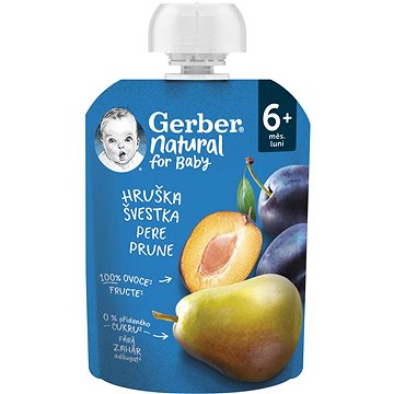

GERBER Natural kapsička hruška a švestka 90 g